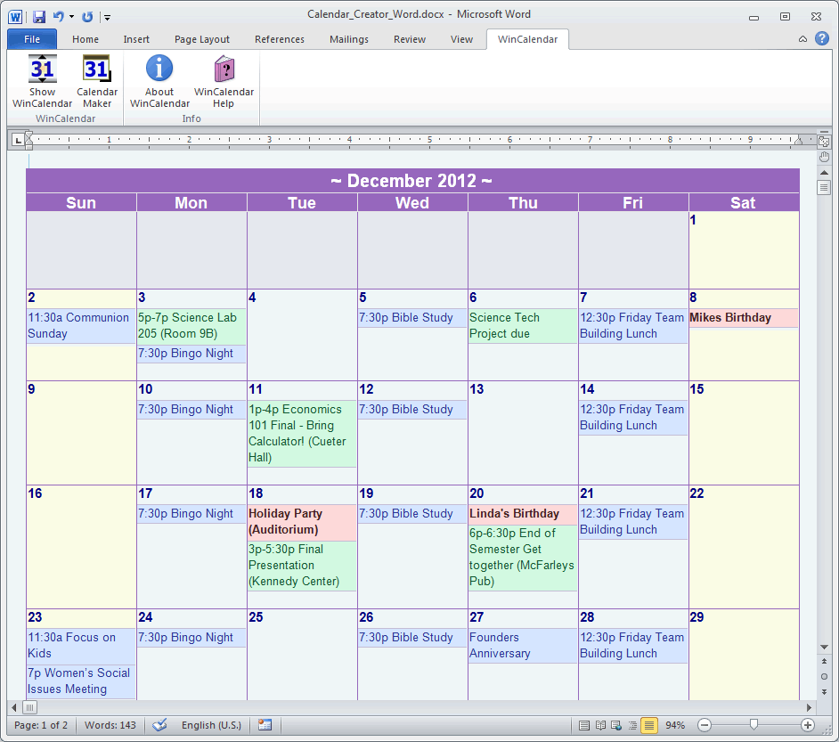 Printable Calendar Creator Calendar Template 2019