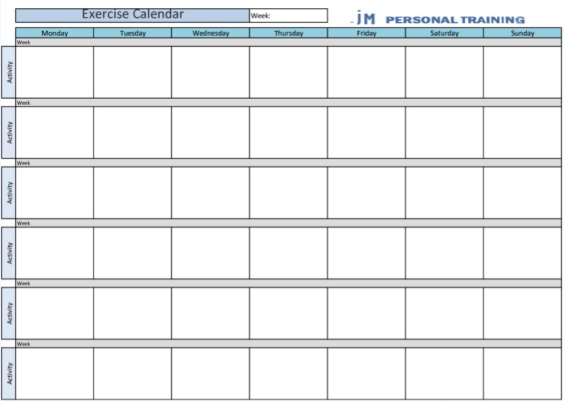 Timetables as templates in Excel