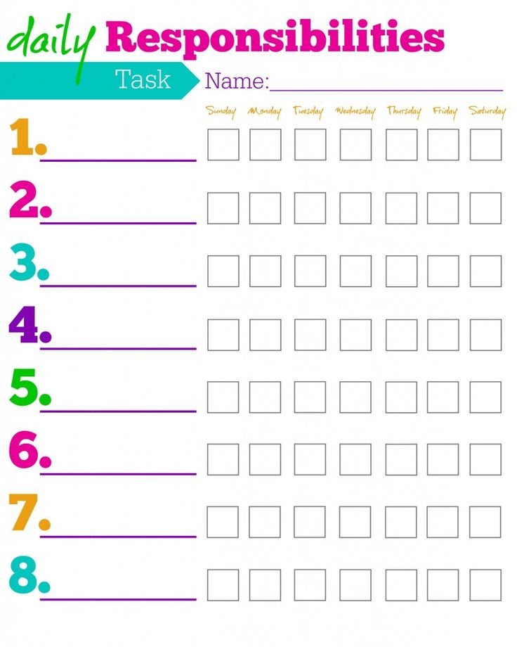 1000+ Ideas About Printable Chore Chart On Pinterest