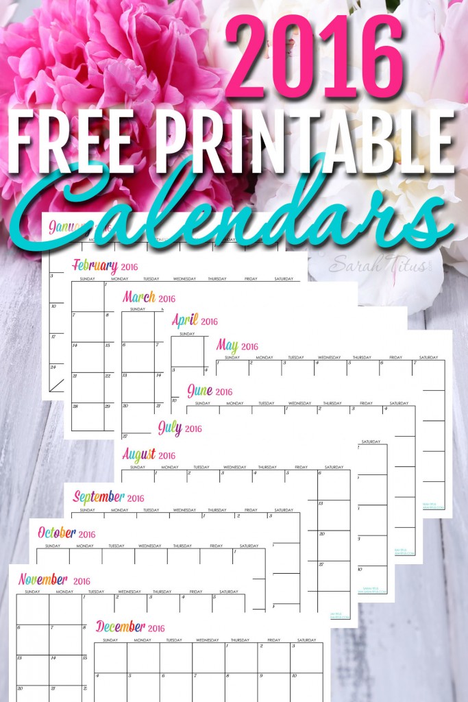 1000+ Images About Printable Calendars 2016 On Pinterest