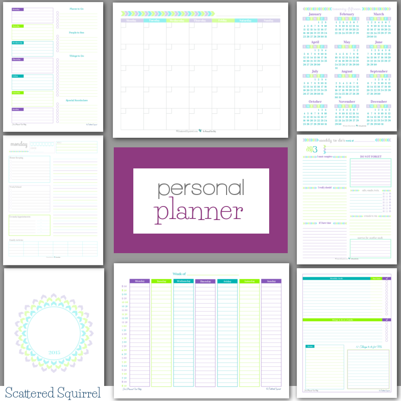 10 Free Printable Planners For 2015