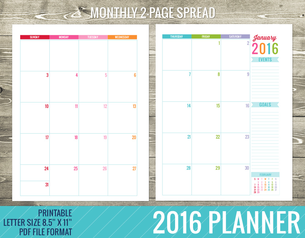 2016 Daily Planner Printable