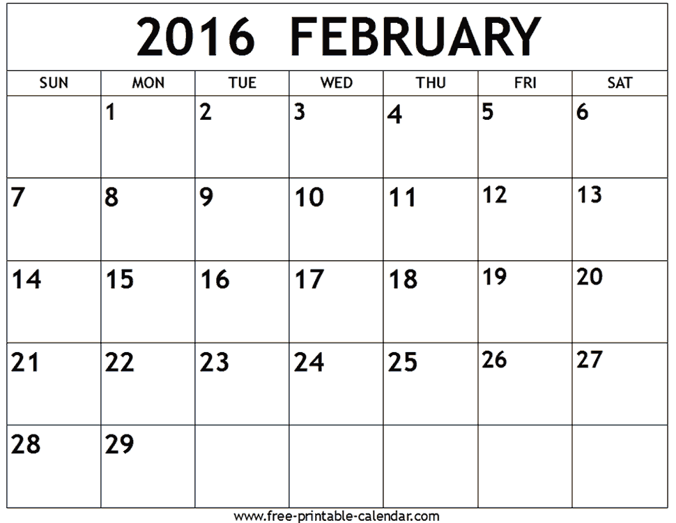 2016 Printable Calendars