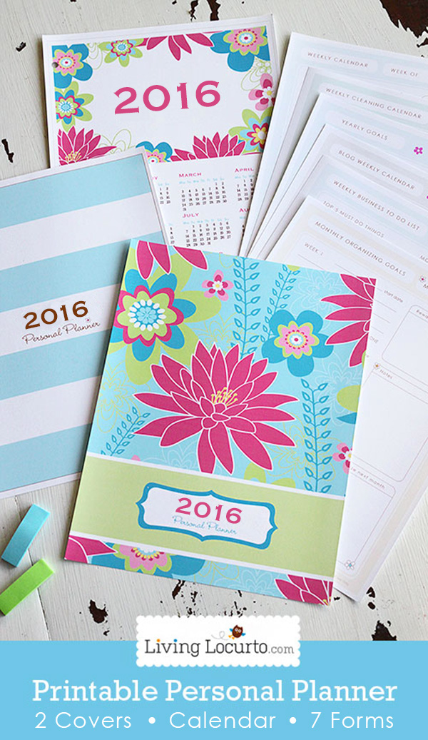 2016 Printable Personal Planner & Calendar