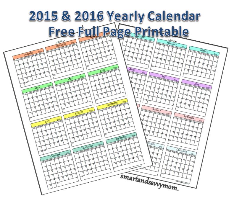 4 Best Images Of 2016 Calendar Printable Free Year At A Glance