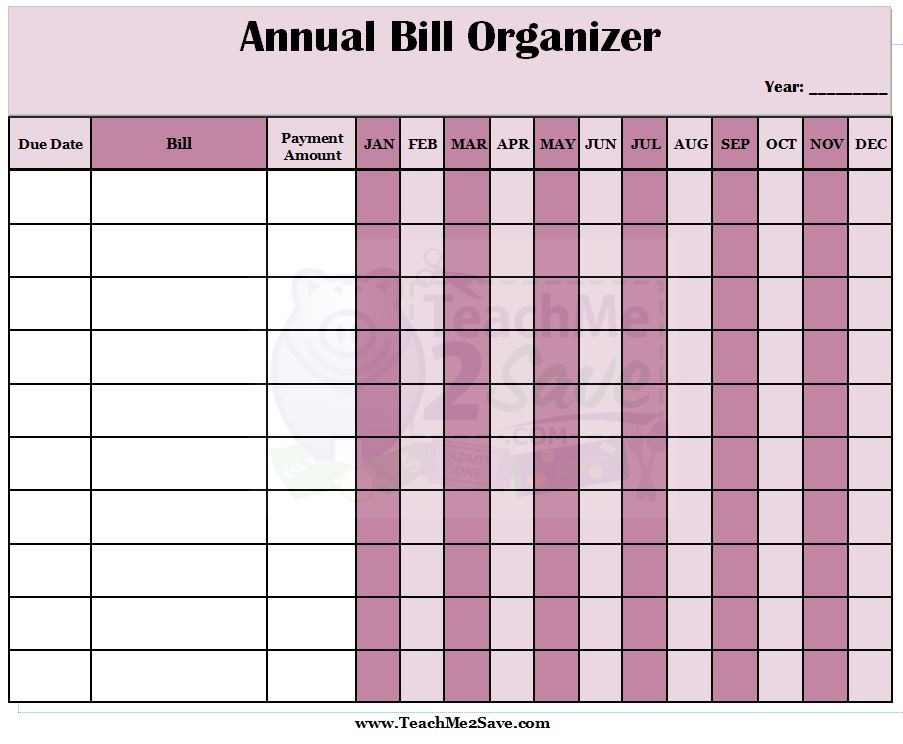4 Best Images Of Free Printable Bill Calendar