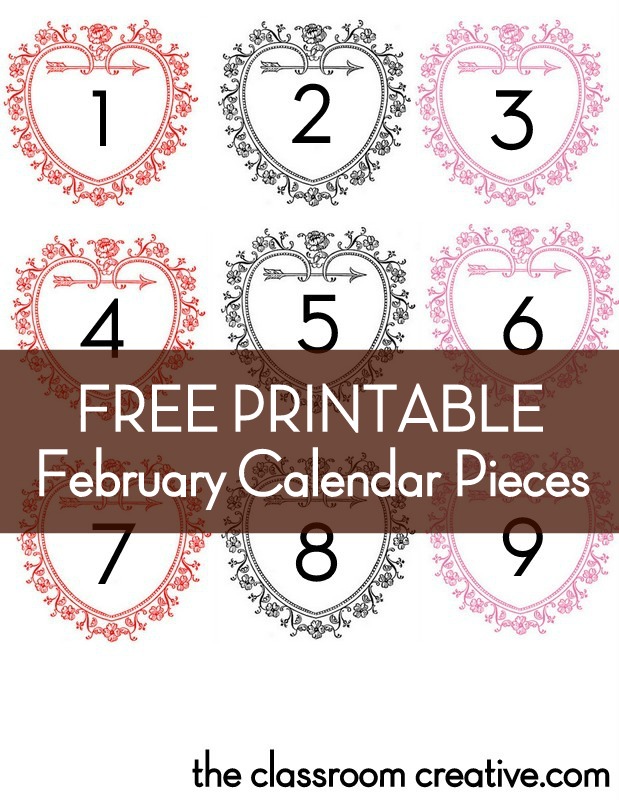 5 Best Images Of Printable February Calendar Numbers