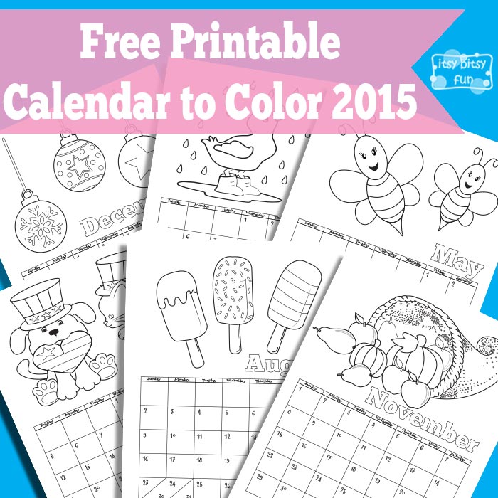 8 Best Images Of 2015 Calendar Free Printable Coloring Pages
