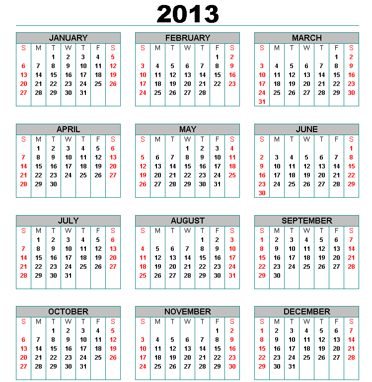 Calendar Maker 2016 Year
