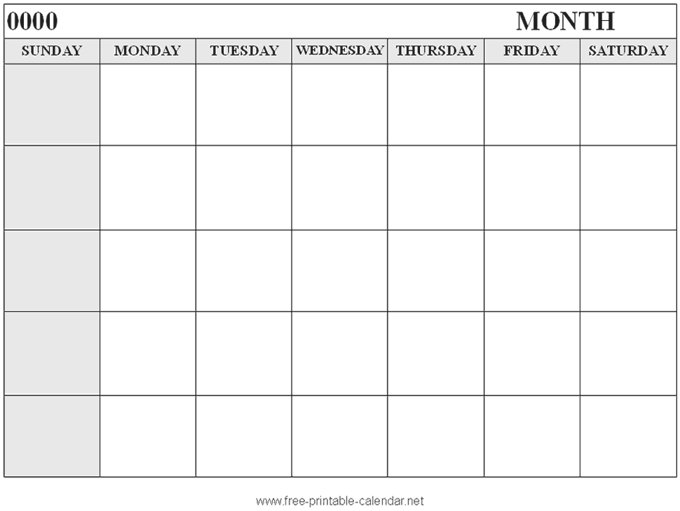 Calendar Printable