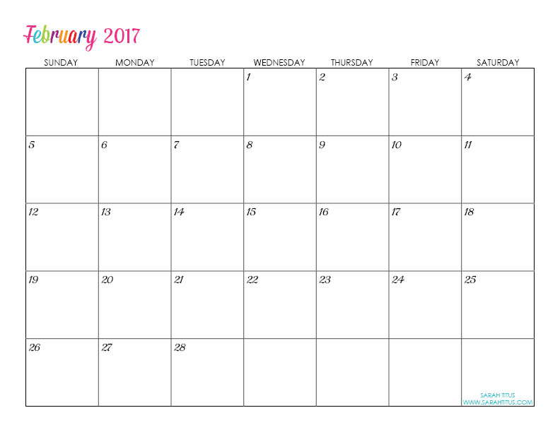 Custom Editable Free Printable 2017 Calendars