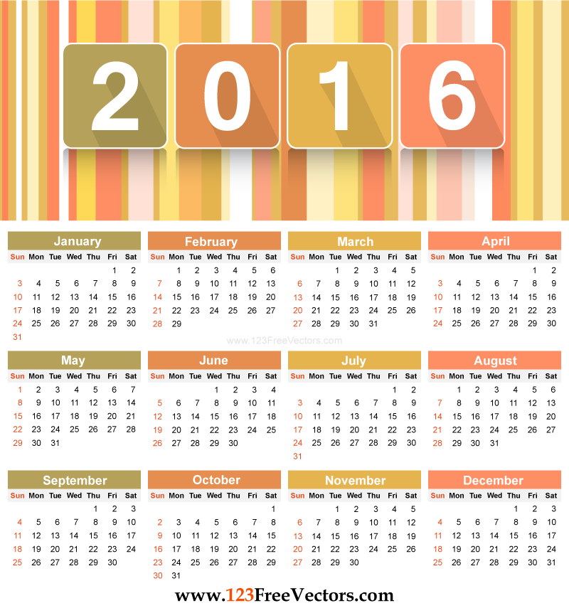 Download 2016 Calendar Template