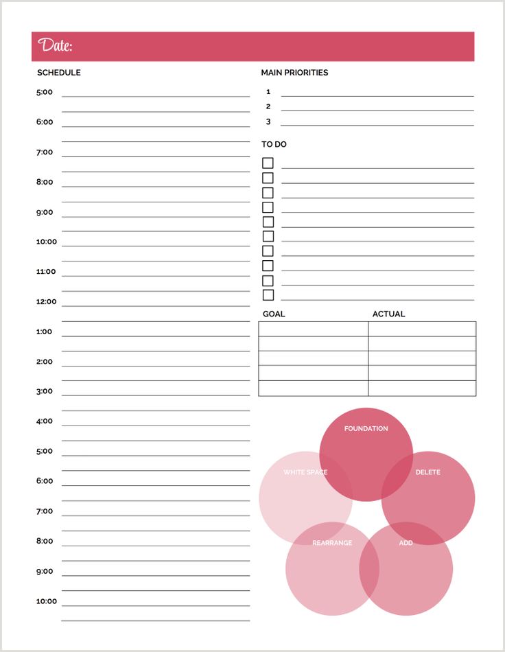 Free Daily Planner Printable From Sage Grayson Life Editor