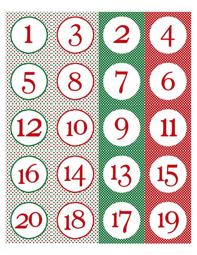 Free Digital And Printable Number Stickers For Your Diy Advent