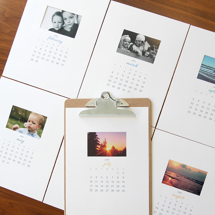 Free Printable 2016 Photo Calendar {great Diy Gift Idea!}