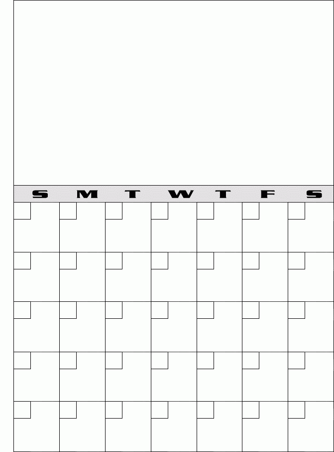 Free Printable Blank Calendar Template 3