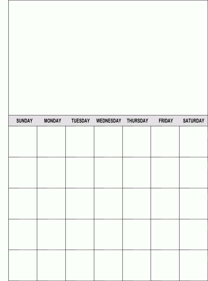 Free Printable Blank Calendar Template 4