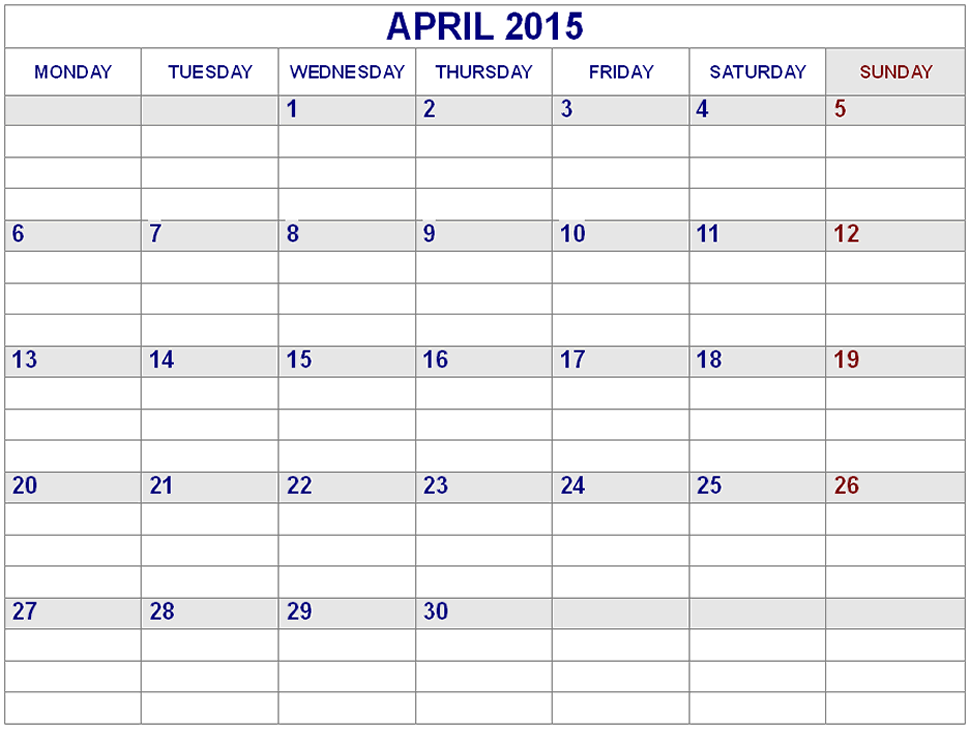 Free Printable Calendar  Free Printable Calendar April