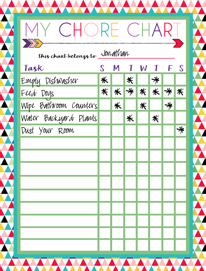 I Should Be Mopping The Floor  Free Printable Chore Charts
