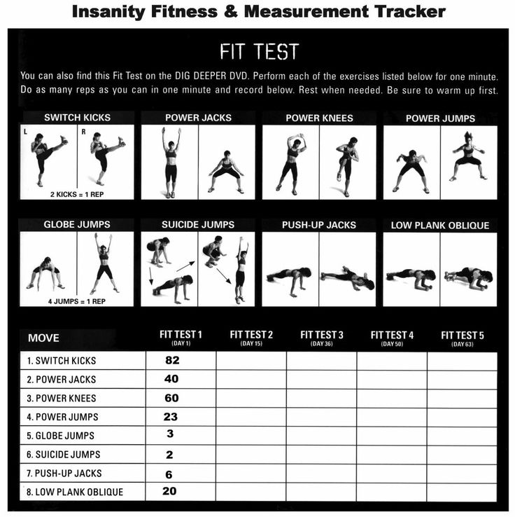 Insanity Workout Calendar Excel Picture