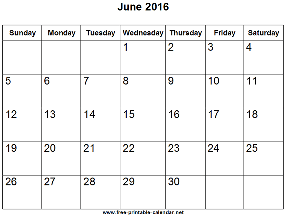 Monthly Calendar Sept 2016 To June 2017