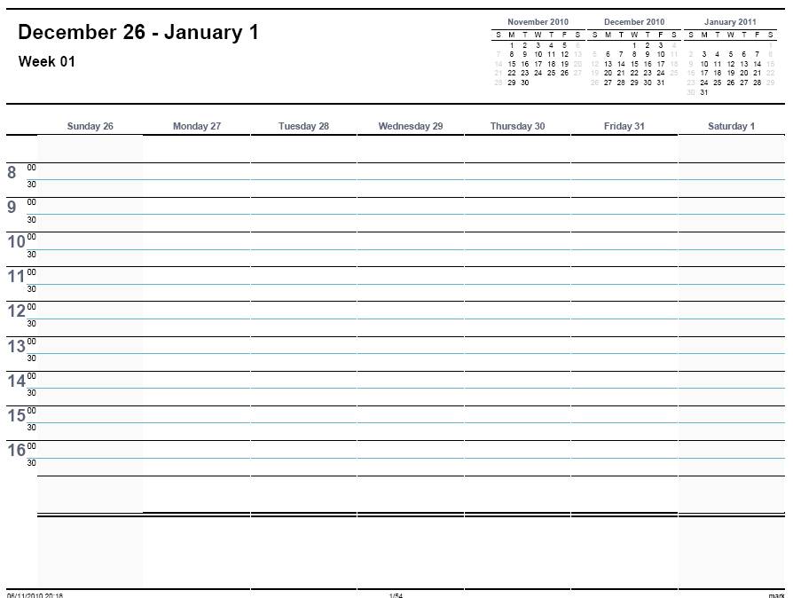 Printable Calendar 2011 Â« Home Life Weekly
