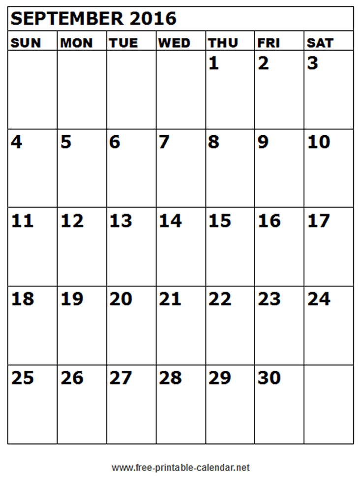 Printable Calendar Large