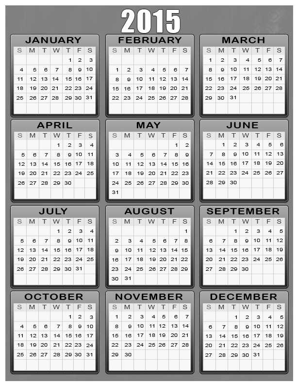 Printable Calendars For New Year