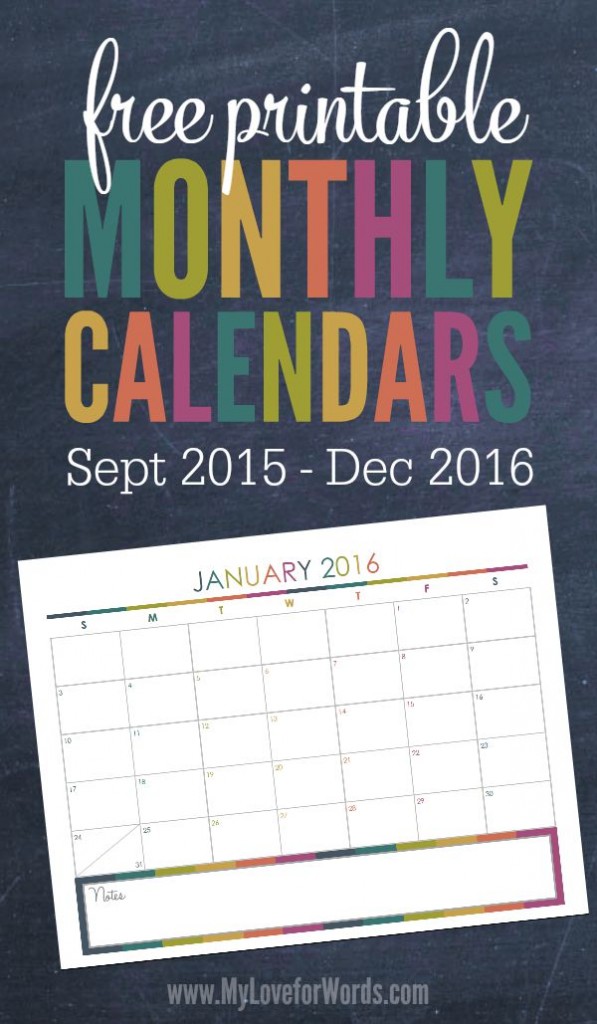 The Mega List Of Free Printable Calendars And Planners For 2016