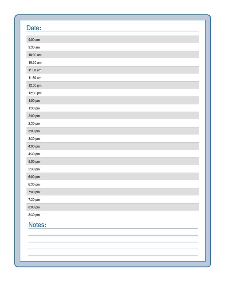 Free Printable Daily Appointment Calendar Calendar Template 2022