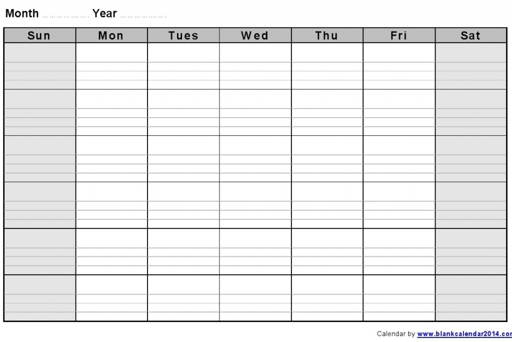 Your Printable Work Week Calendar