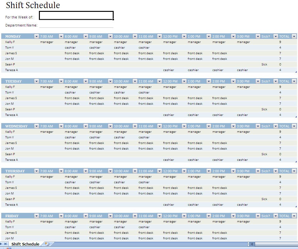 Calendar Excel Generator