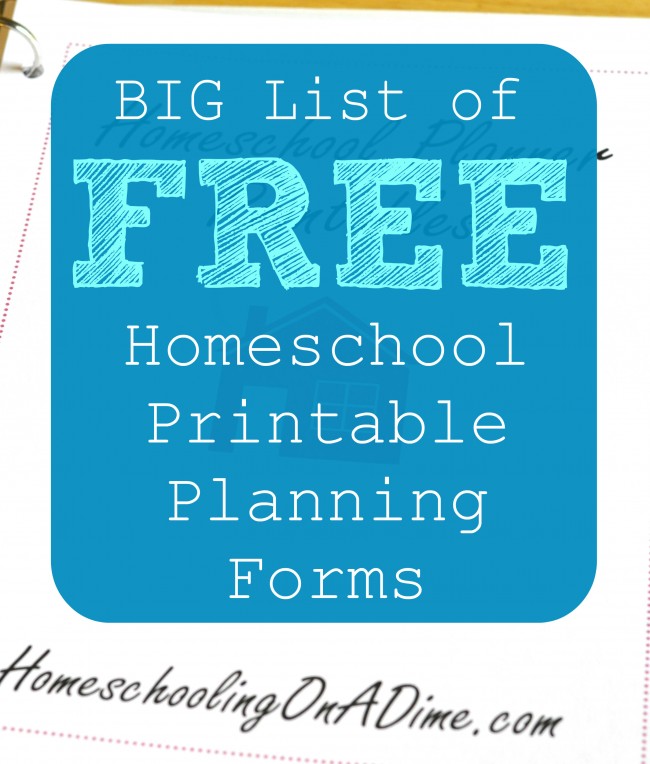 Free Printable Homeschool Planner Pages