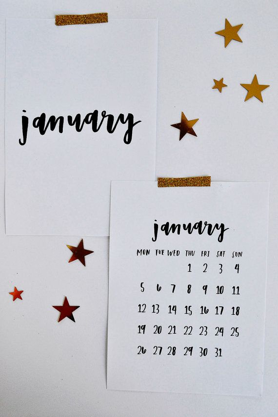 Monthly Wall Calendar 2015 Printable By Prettyorganised On Etsy