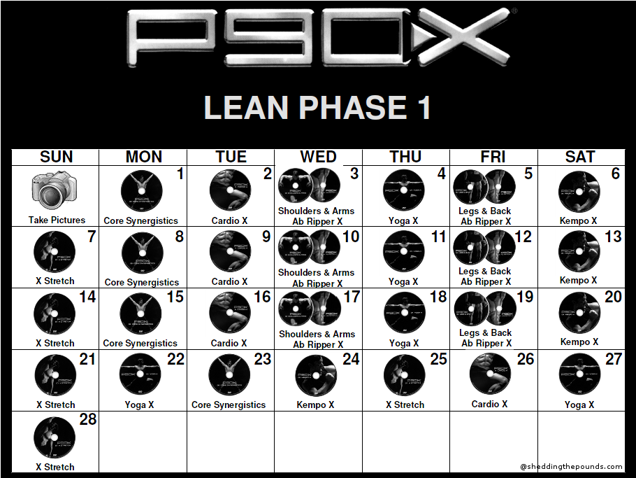 P90x Workout Calendar Printable Calendar Template 2023