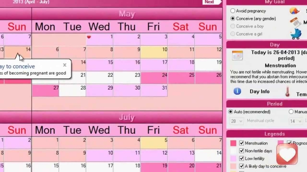 The March Of Dimes Fertility Calendar