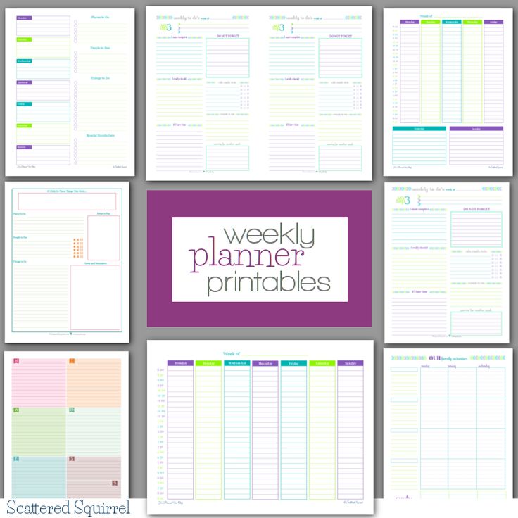 Weekly Planner Printables {personal Planner}