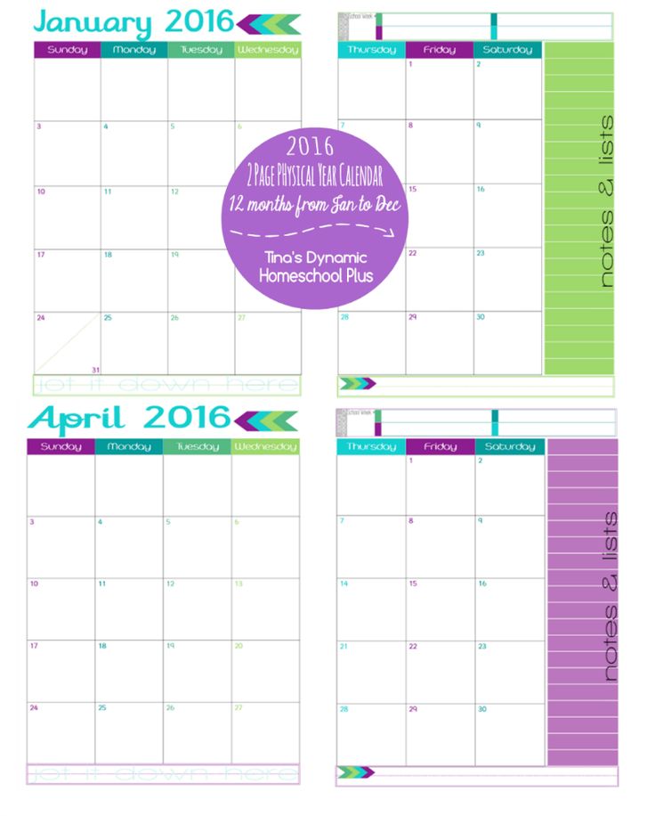 Homeschool Calendar Printable Calendar Template 2023