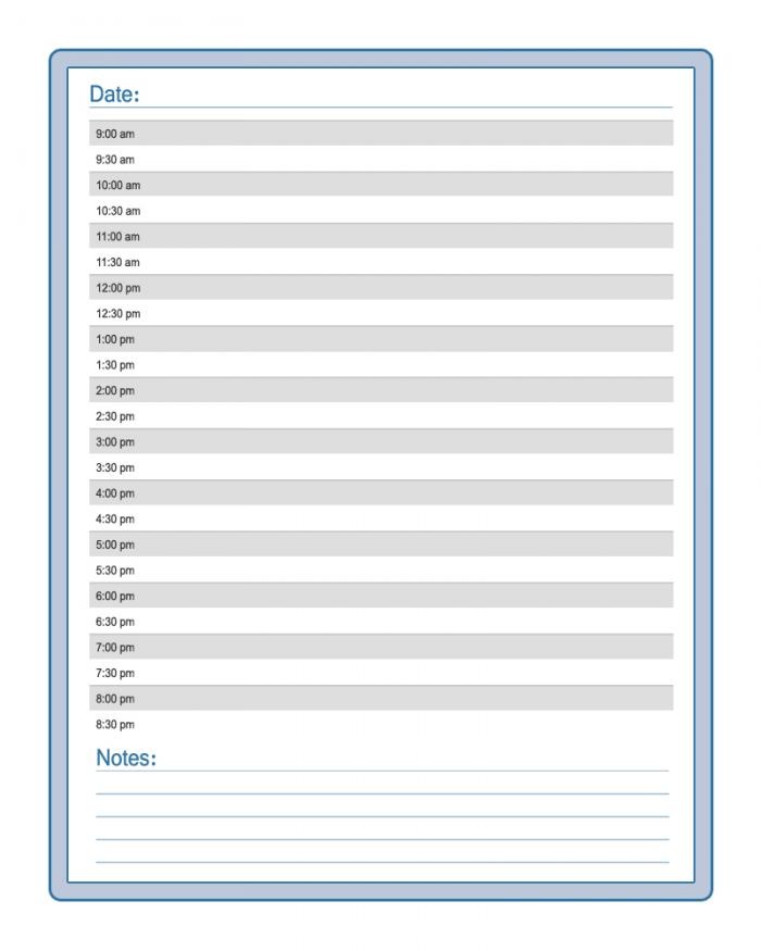 6 Best Images Of Free Printable Daily Schedule Template Weekly