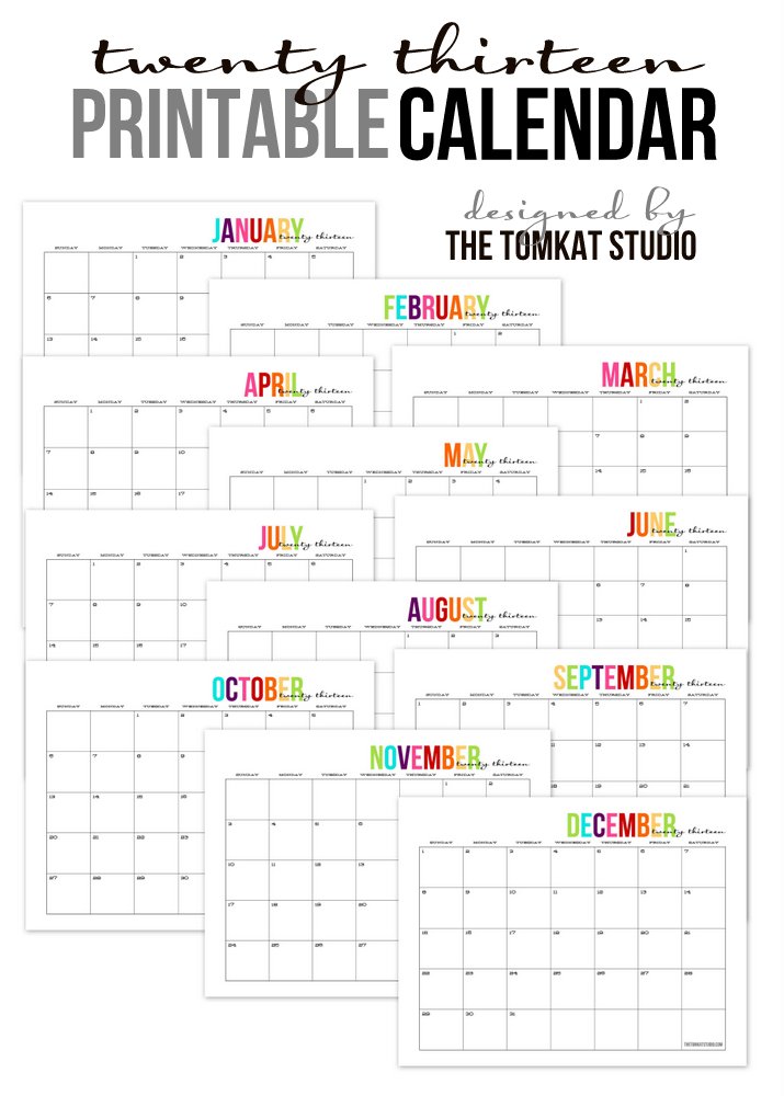 Best Photos Of 2013 Printable Calendar By Month