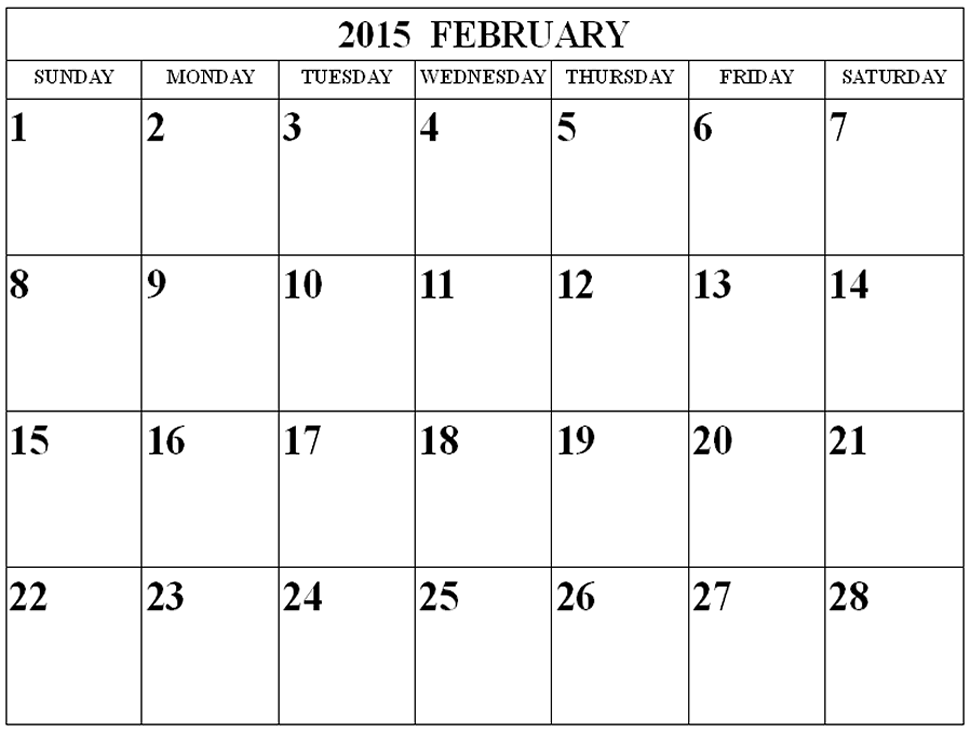 Blank Calendars Microsoft Word