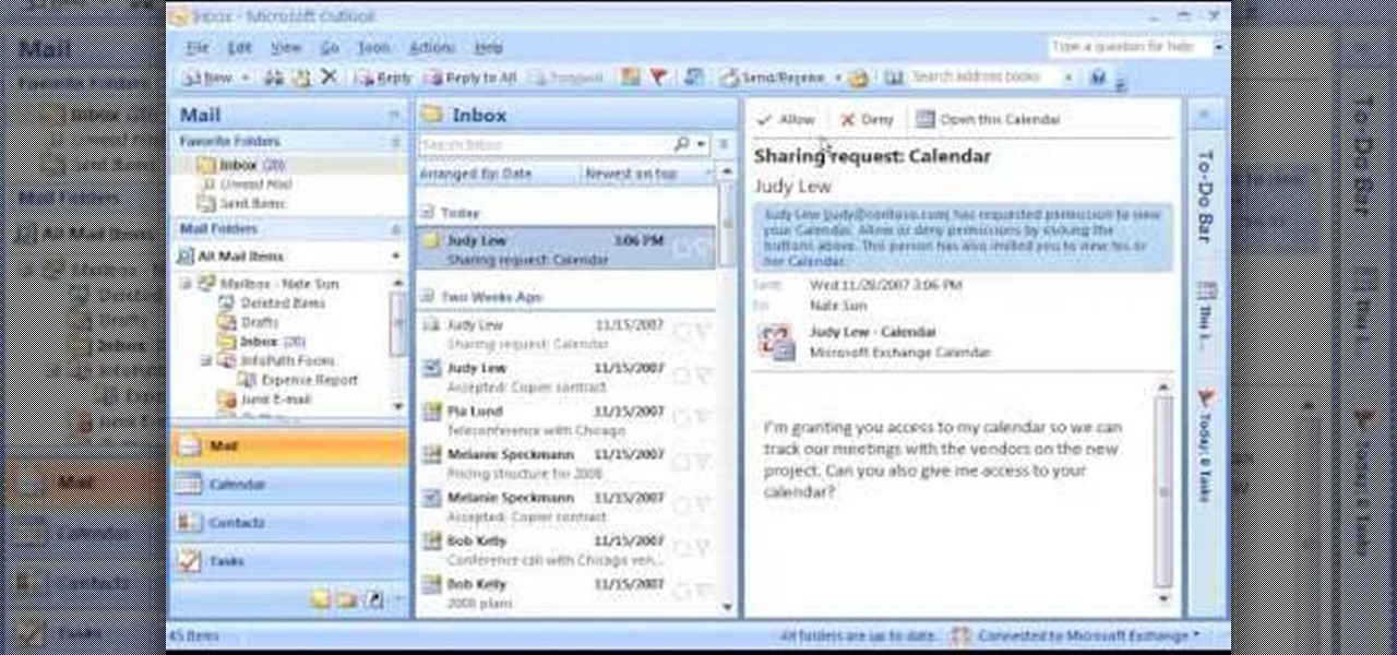 How To Share Your Calendar 3 Ways With Outlook 2007 Â« Microsoft Office