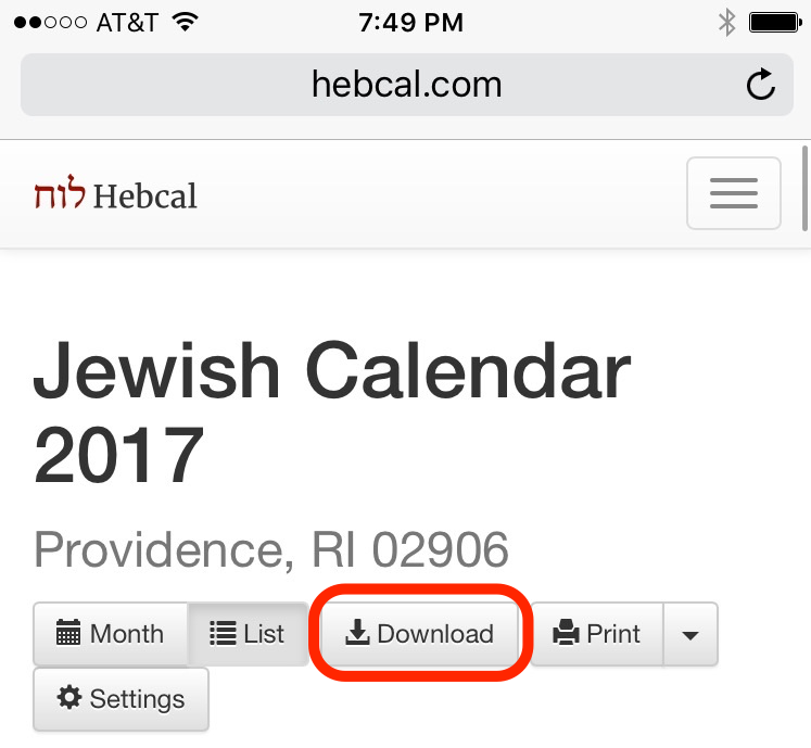 Iphone & Ipad Jewish Holidays Download