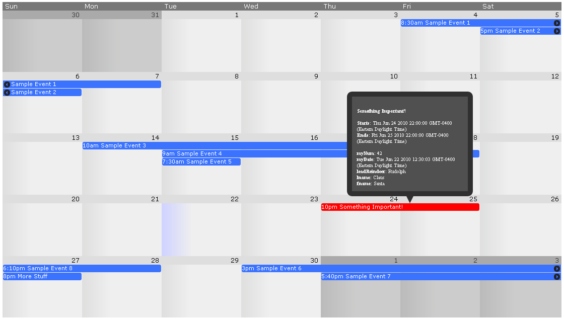 Jquery Calendar Ical