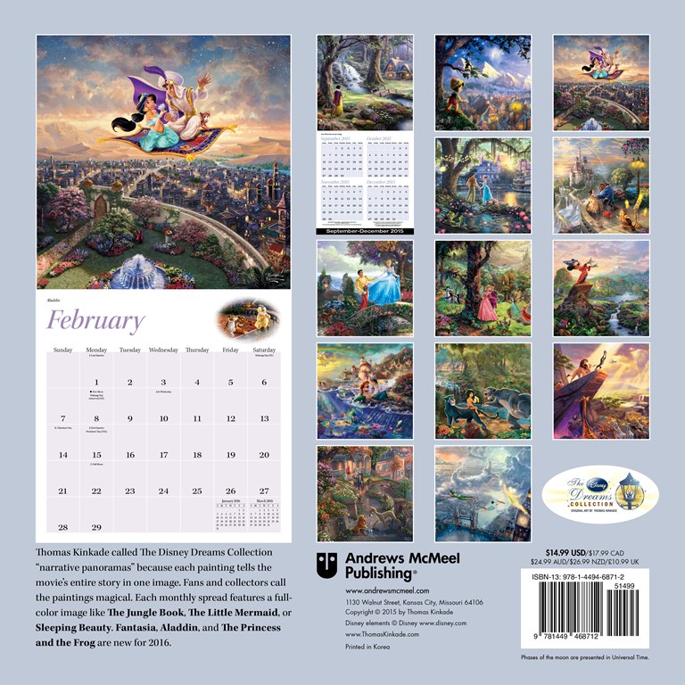Thomas Kinkade Disney Calendar Calendar Template 2022