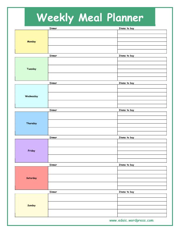 1000+ Images About Meal Planner On Pinterest
