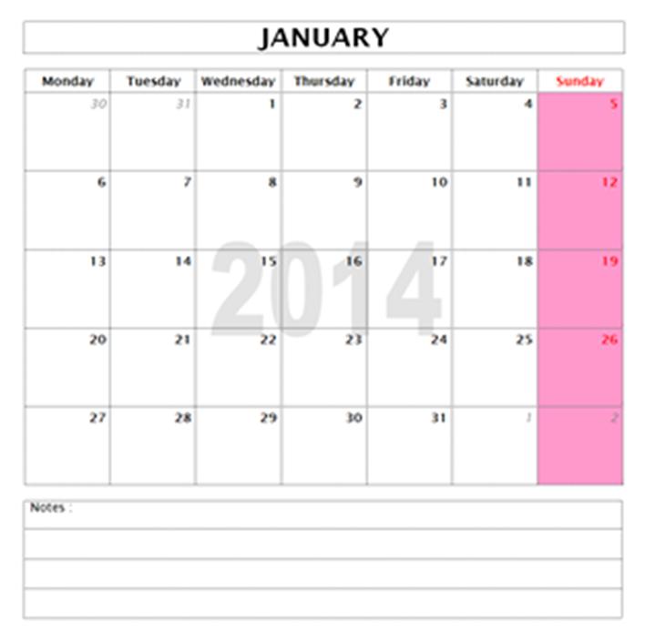 Best Photos Of 2014 Calendar Template Microsoft Word