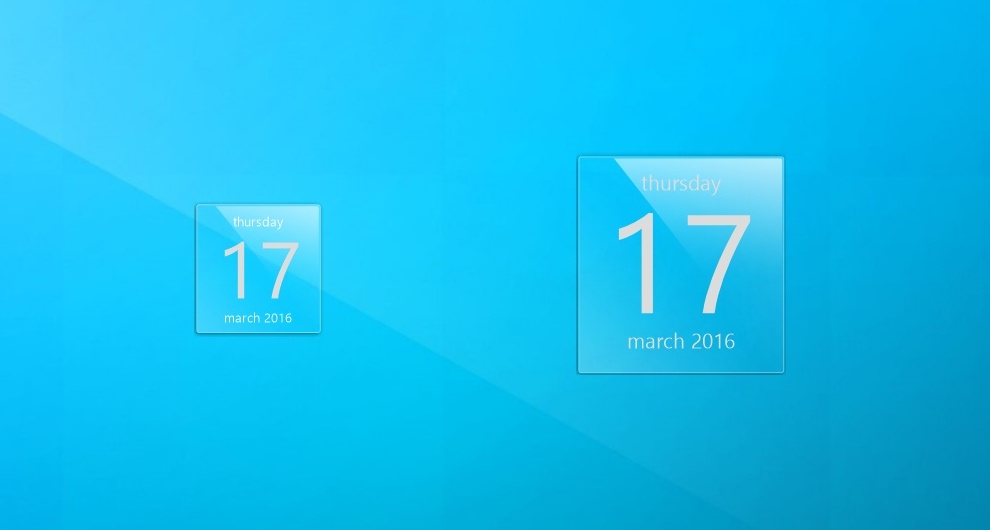 Glass Calendar Gadget For Windows 7 8 10