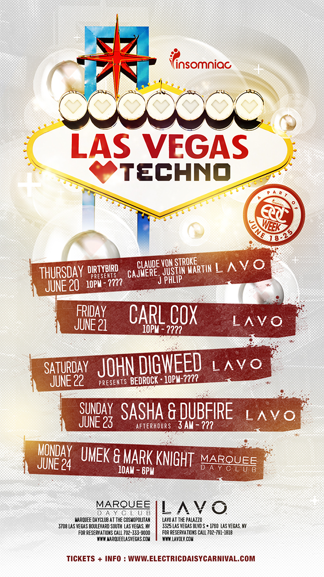 Lavo & Marquee Las Vegas Present Las Vegas Loves Techno