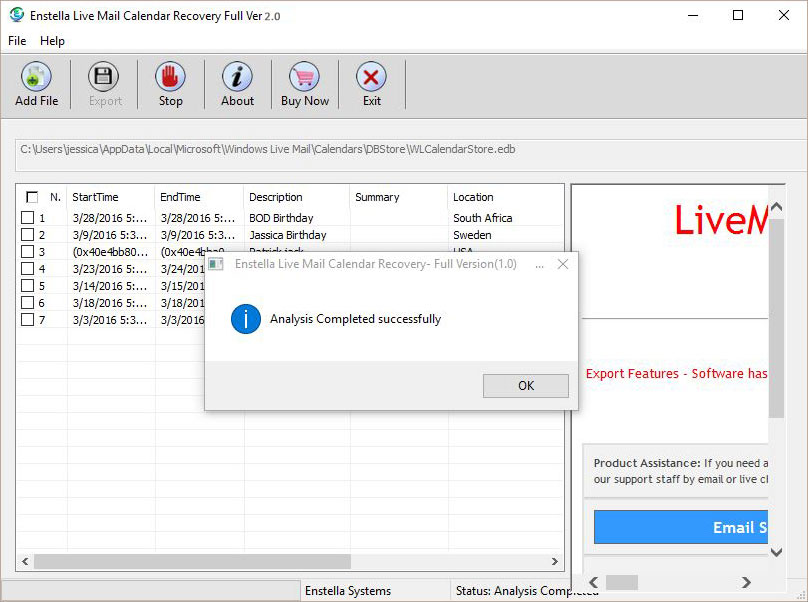 Live Mail Calendar Recovery Software Instantly Convert Live Mail